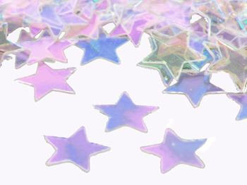 Star Confetti, Iridescent 1/4